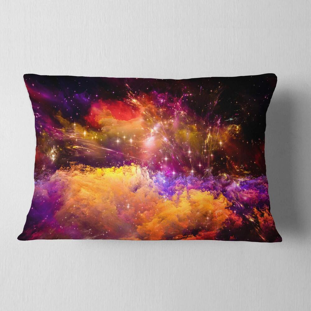 3200 Designart Universe Fractal Burst' Abstract Throw Lumbar Living Room